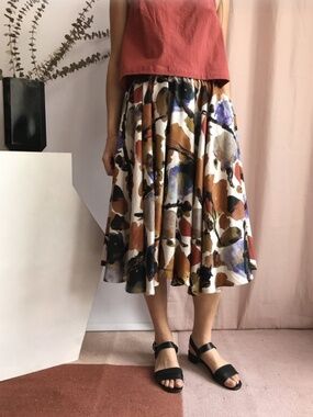Amanda Moss Promenade Skirt - Size S - Watercolour